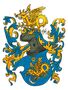 Jan Hachran: V modrém štítě zlatý bazilišek provázený nahoře zlatou šesticípou hvězdou a vpravo stříbrným ubývajícím půlměsícem s lidskou tváří. Na kolčí přilbě s točenicí a přikryvadly modro-zlatými zlatý bazilišek ze štítu.